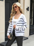 Damen Cardigan Pullover - Kurzarm, Leichter Pullover mit Knöpfen